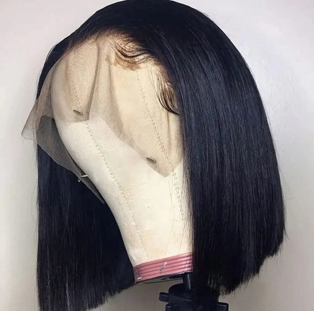 Straight Bob Wig (Human Hair) 10 inch