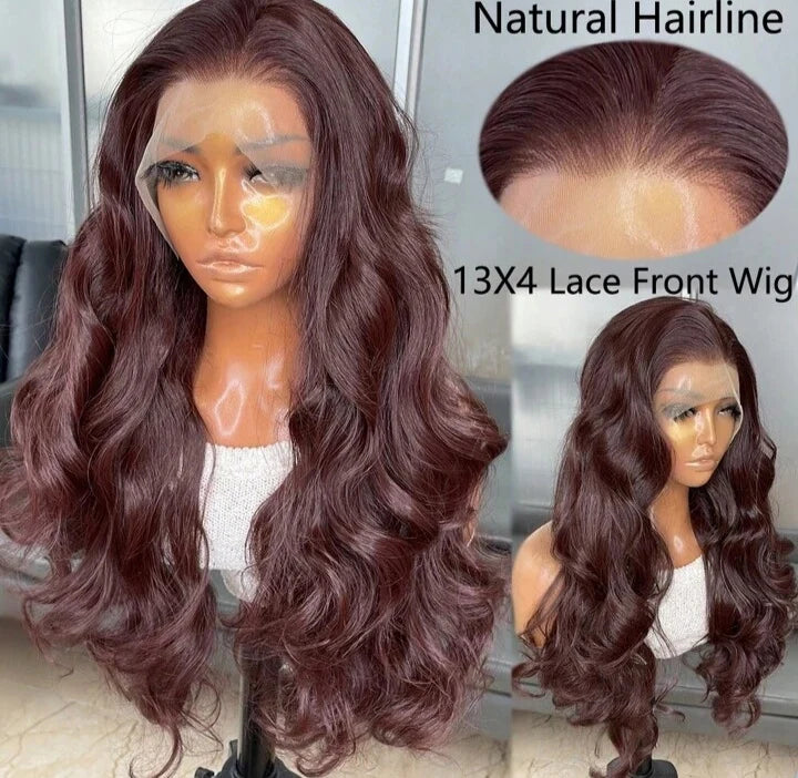 Minglai  Long Body Wave Glueless Kanekalon Wig(human blend)